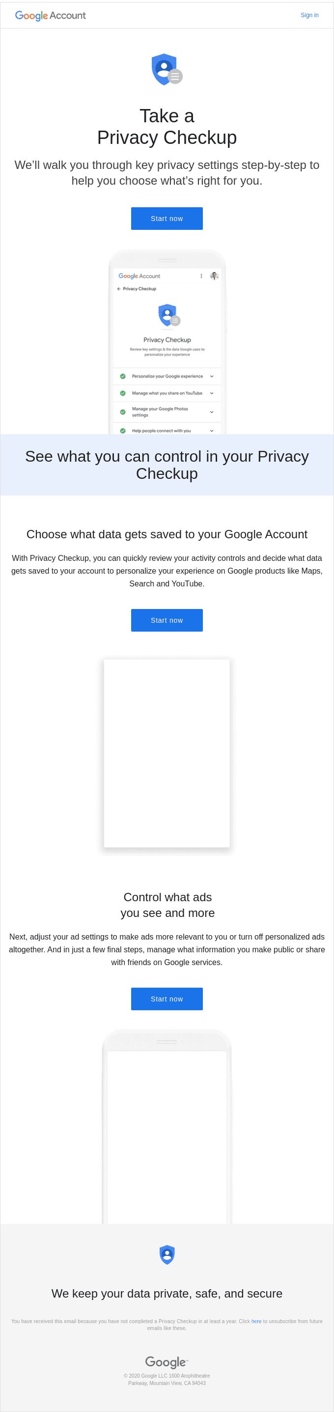 Smiles Davis, complete your Privacy Checkup