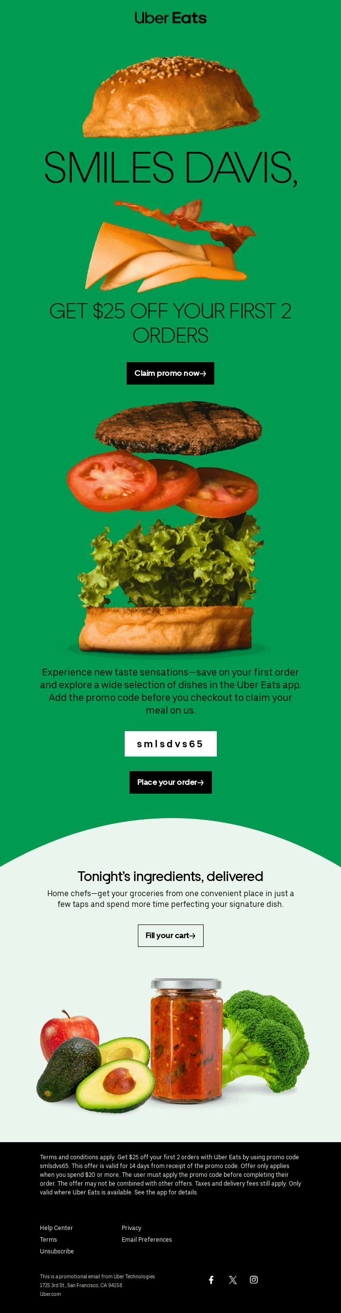 Smiles Davis, get $25 off your first 2 orders