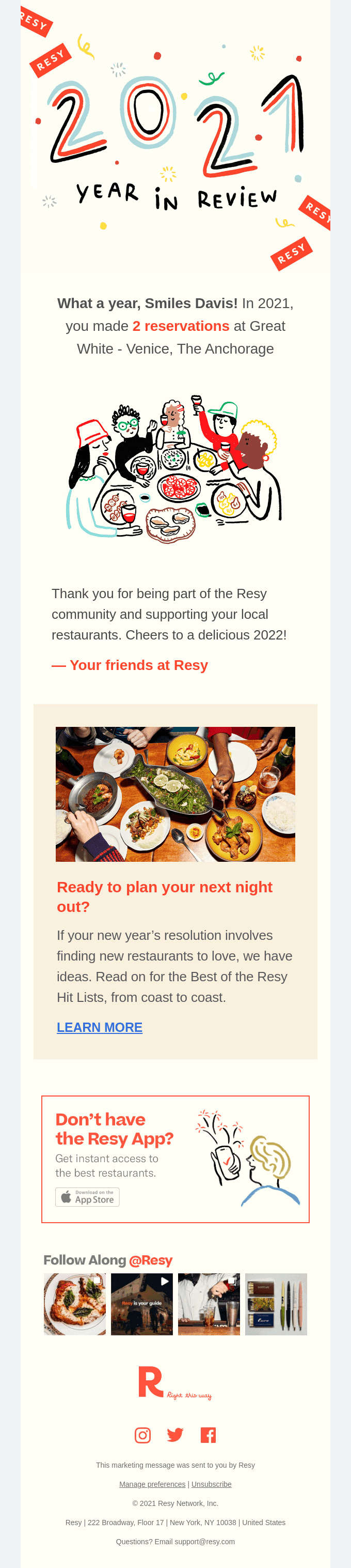 Smiles Davis, Here’s How You Dined This Year