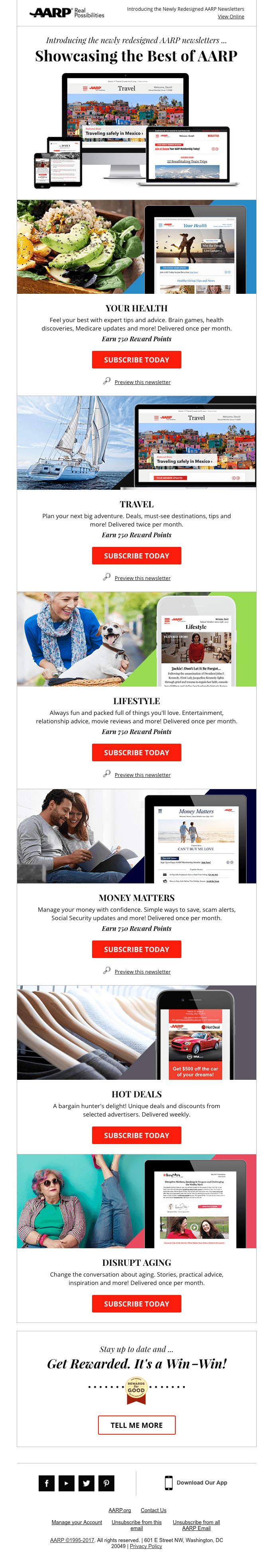 Smiles Davis, Showcasing the Best of AARP: Sign Up for AARP’s Newly Designed Newsletters
