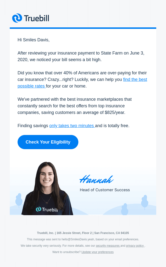Smiles Davis, we may have found you another way to save money!