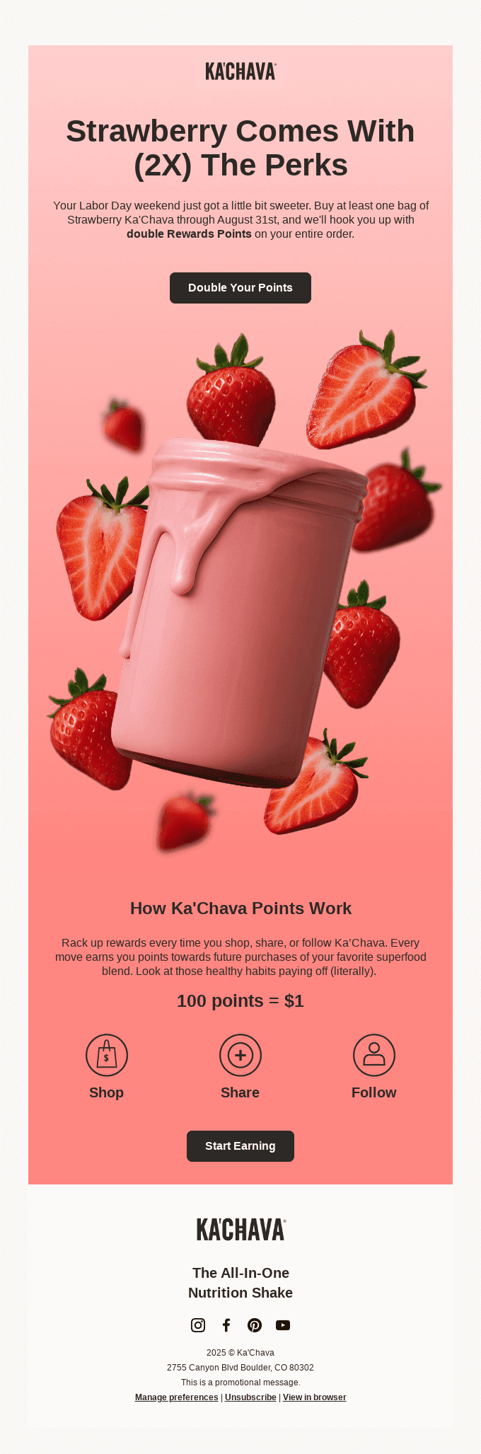 Snag 2X the Points with Strawberry 🍓
