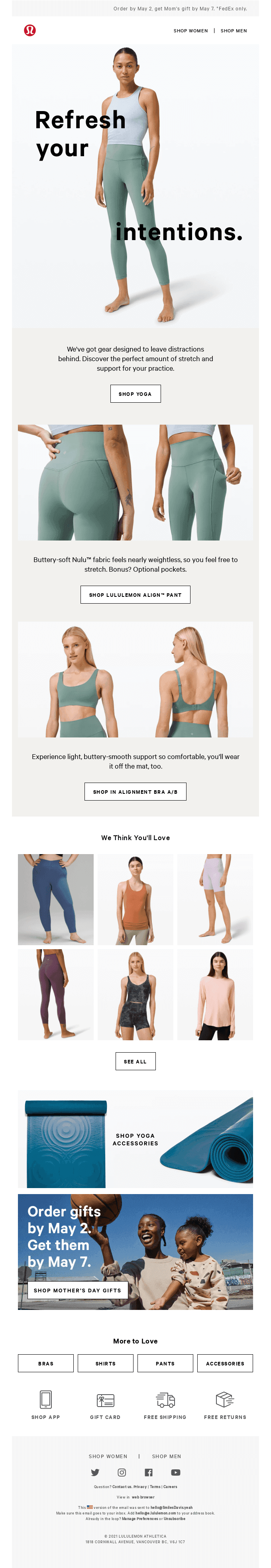 Soft and stretchy gear. One sought-after shade.