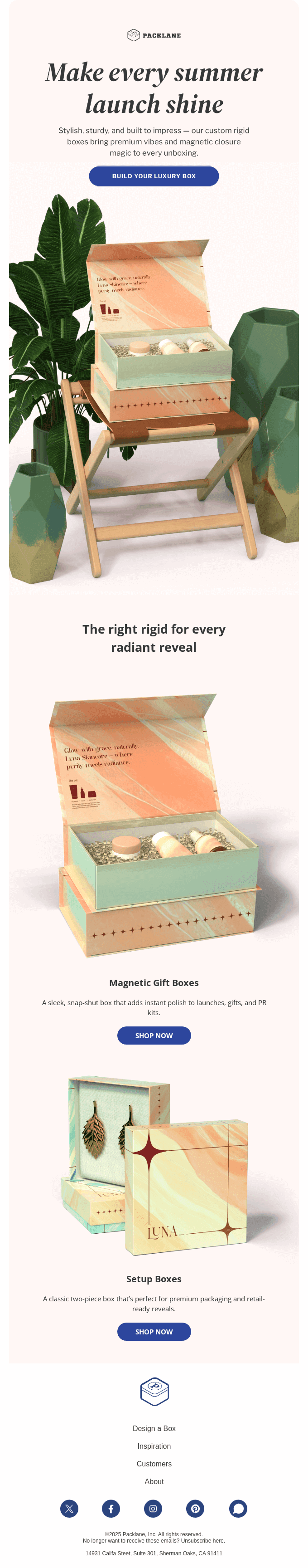 Spotlight your high-end summer packaging