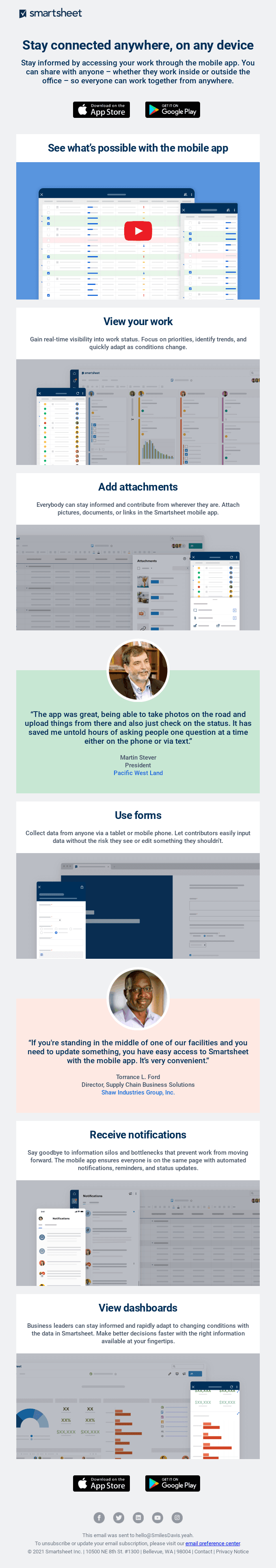 Stay up to date – wherever you are