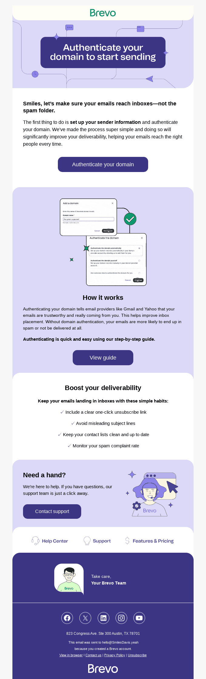 Step 1: Reach your contacts' inbox 📩