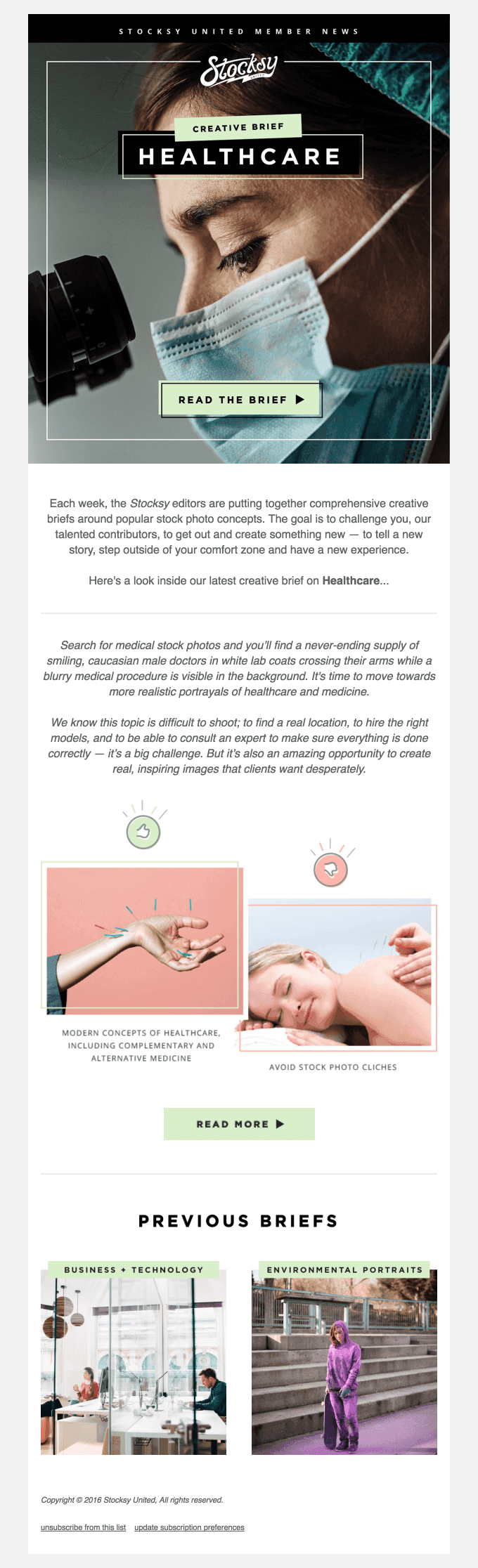 Stocksy Creative Brief: Healthcare