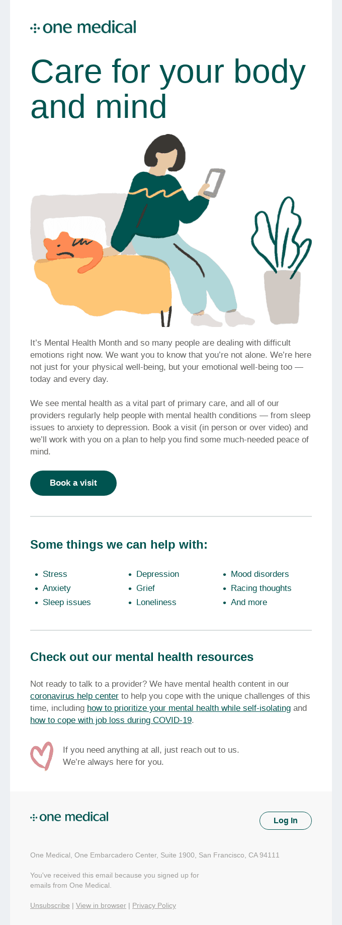 Stressed? Sad? Anxious? We’re here for you