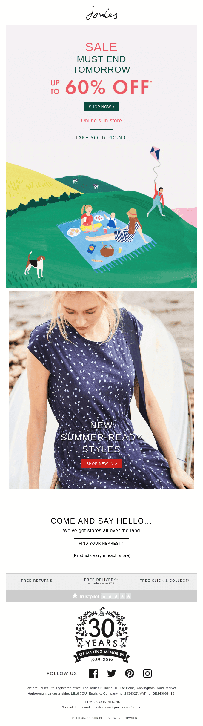 Strike whilst its hot. Up to 60% off sale ends tomorrow