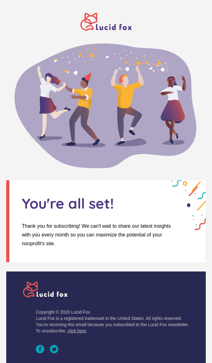 Subscription confirmed!