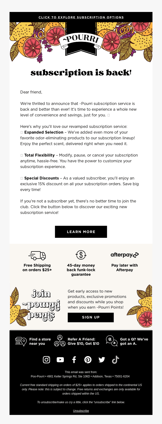 Subscriptions are BACK and better than ever!!!
