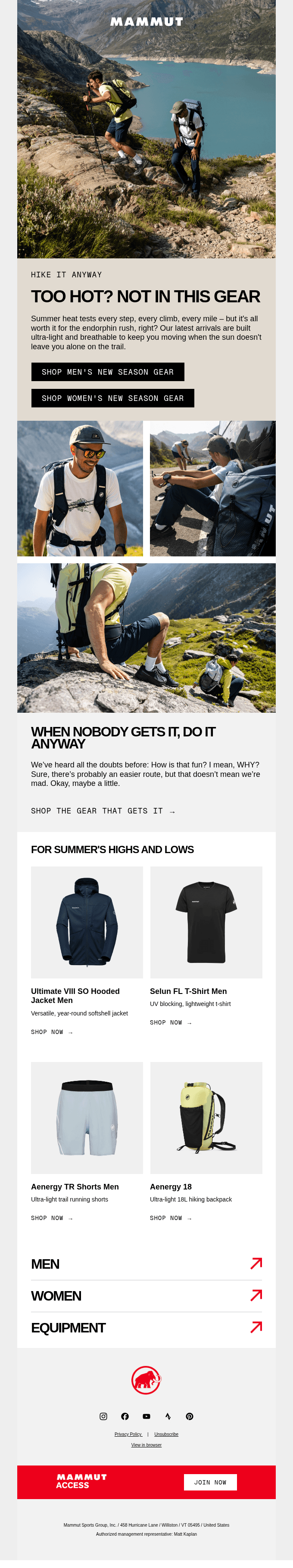 Sun's out! Shop new hiking arrivals. 🔥