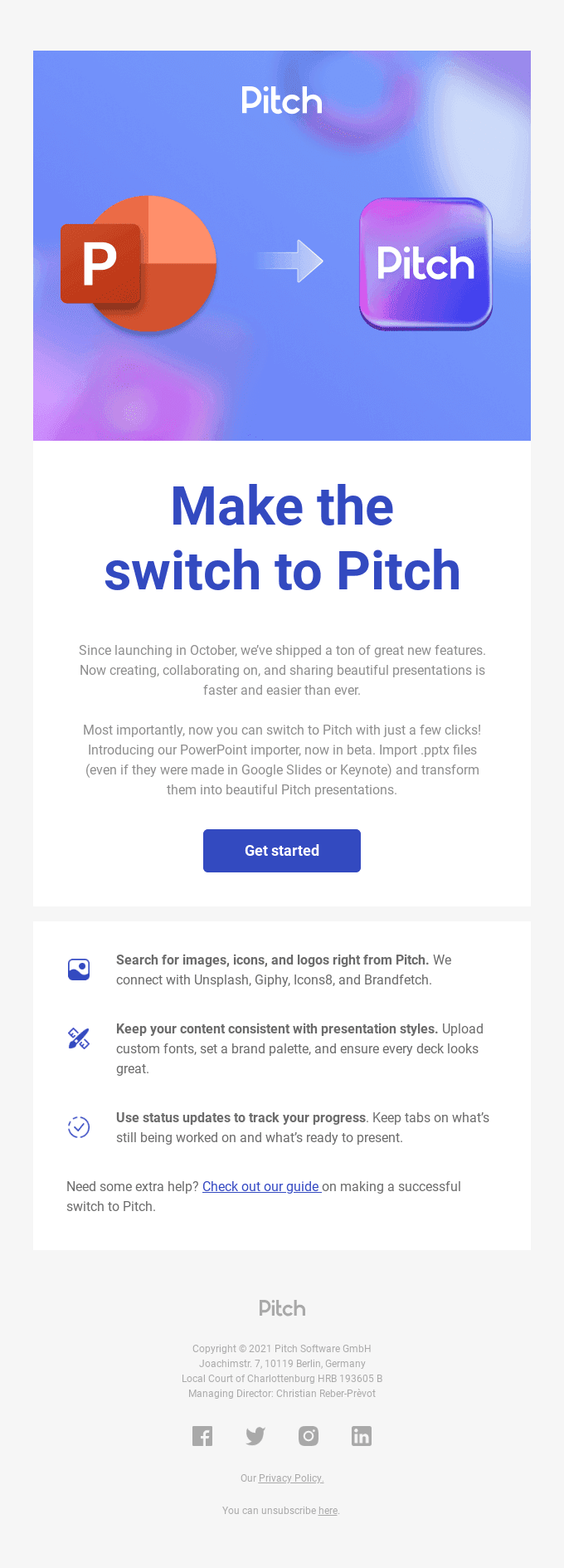 Switching to Pitch is now easier than ever