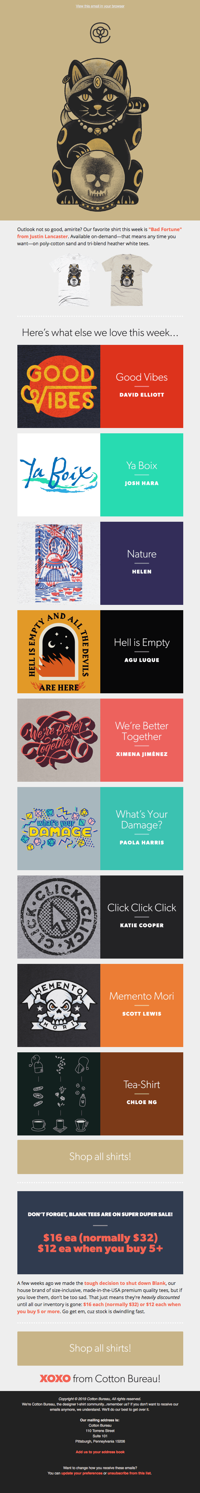 T-Shirt Tuesday from Cotton Bureau!