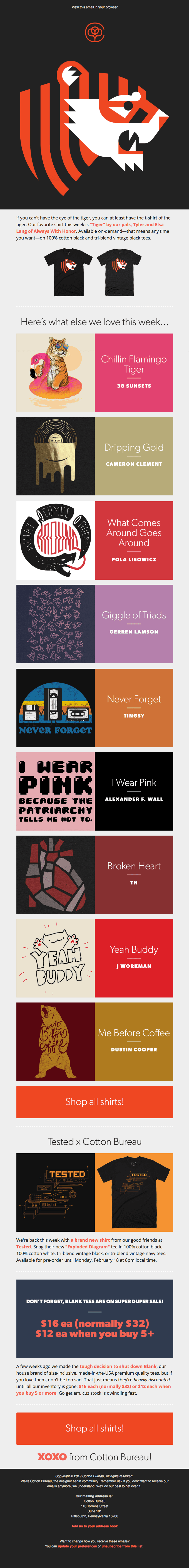 T-Shirt Tuesday from Cotton Bureau!