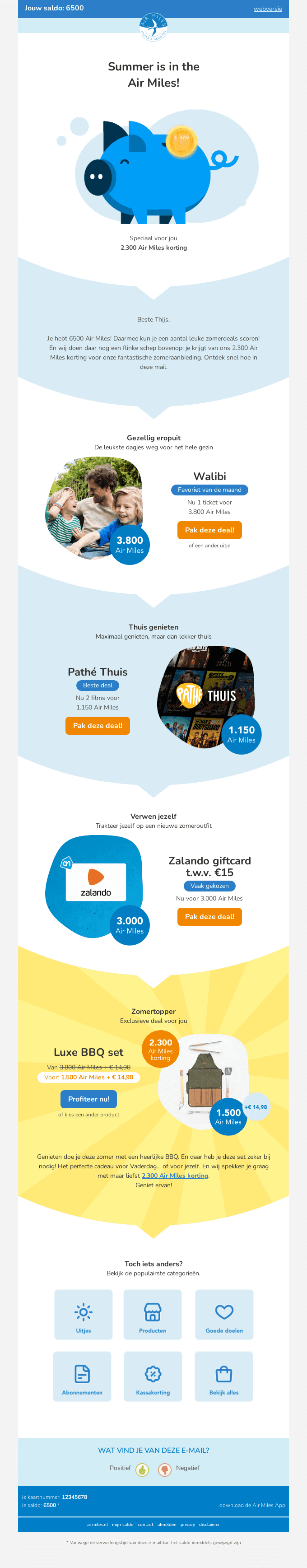 Tadaa! 2.300 Air Miles korting voor jou! 🤩