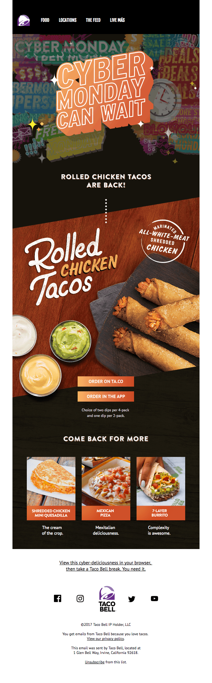 Take a break from Cyber Monday. Have some Taco Bell.