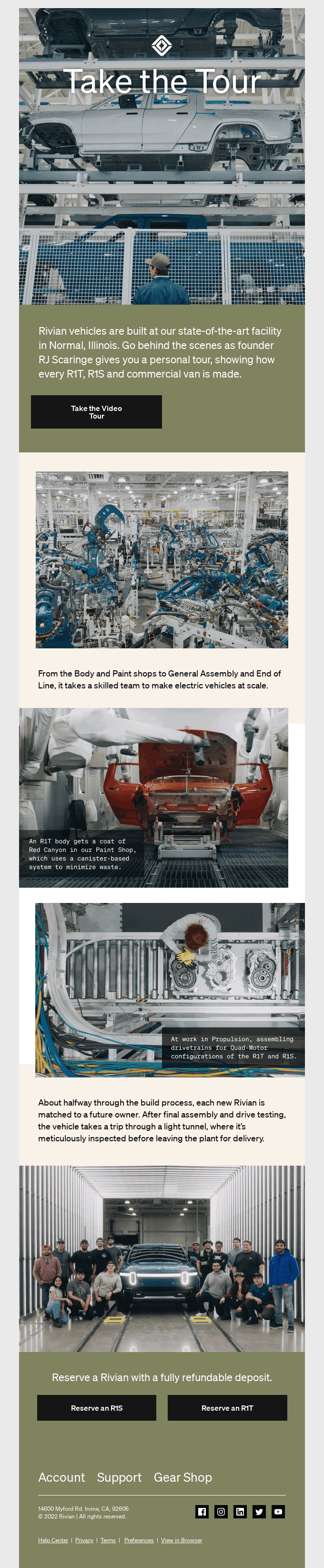 Take a Tour of the Rivian Plant