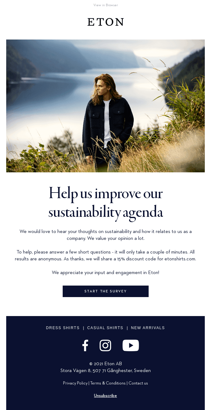 Take part in our sustainability survey