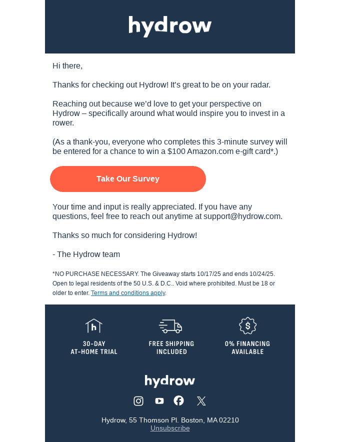 Take this survey + you could win $100 (!)