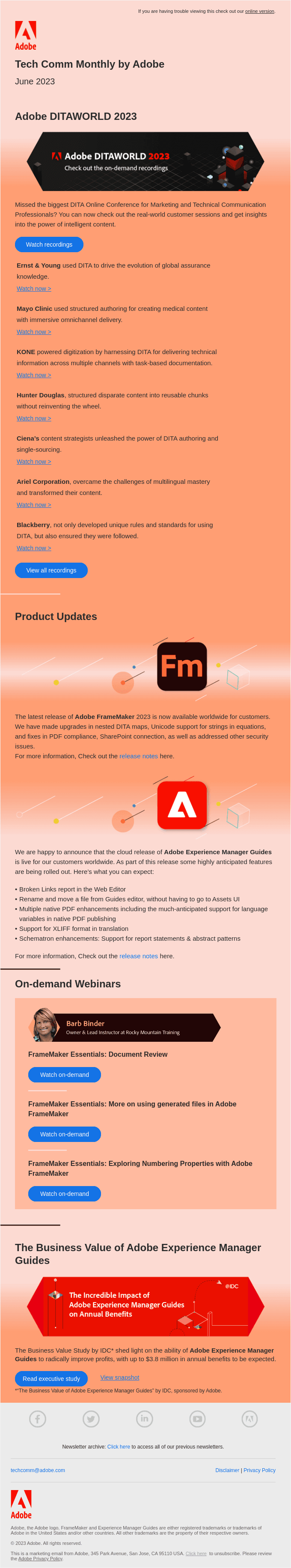 Tech Comm Monthly by Adobe | June 2023