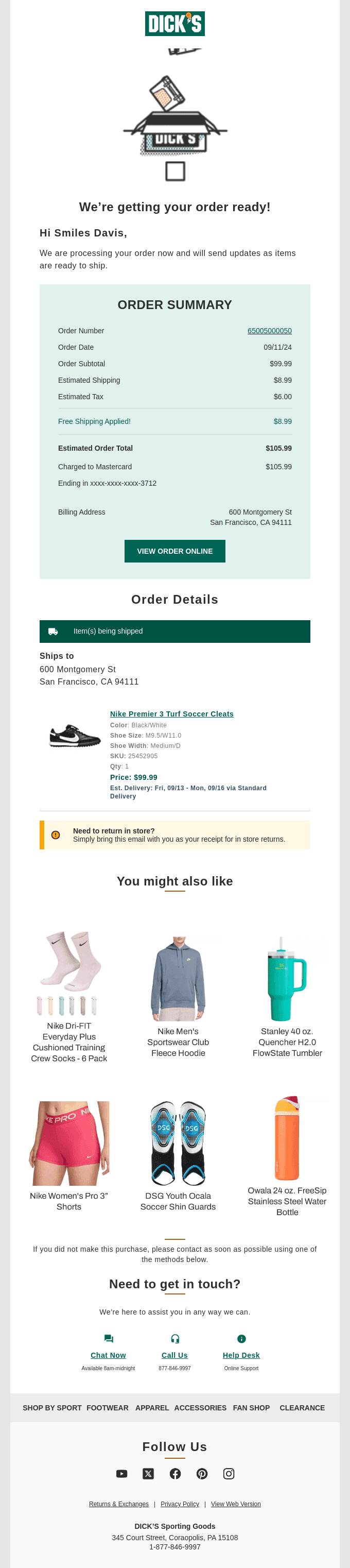 Thank you for your order!