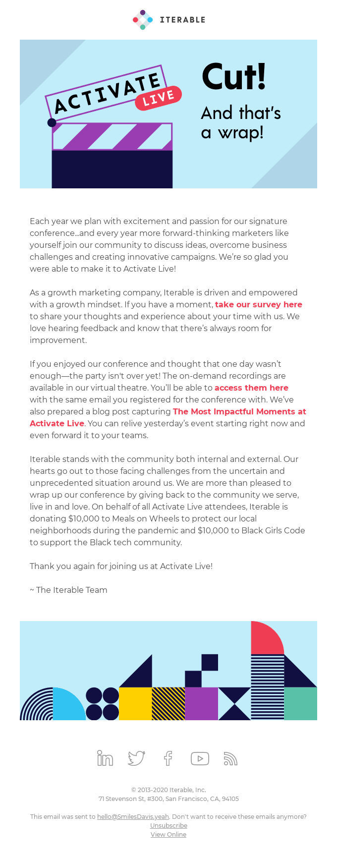 Thanks for joining us at Activate Live!
