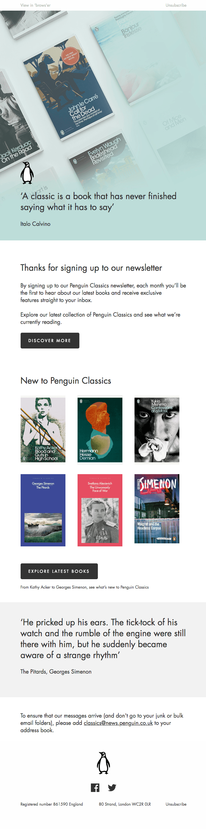 Thanks for signing up to our newsletter