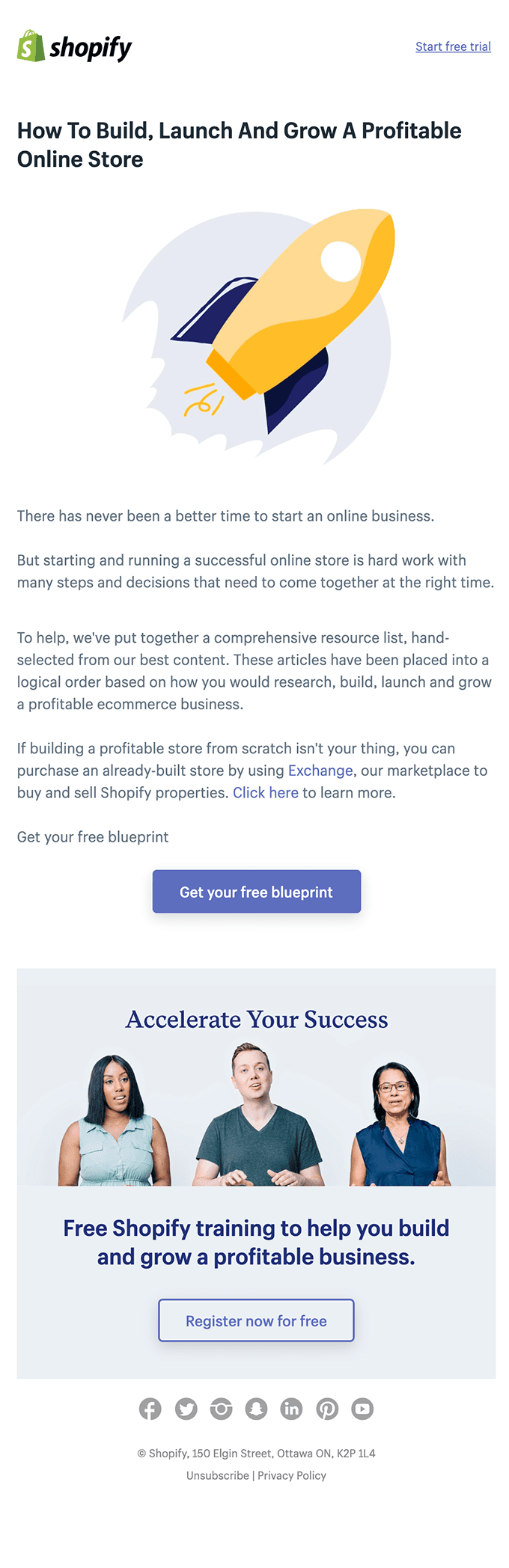 Thanks for subscribing to the Shopify blog