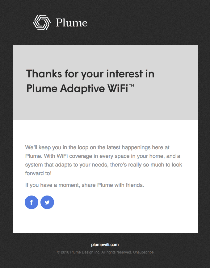 Thanks for your interest in Plume!