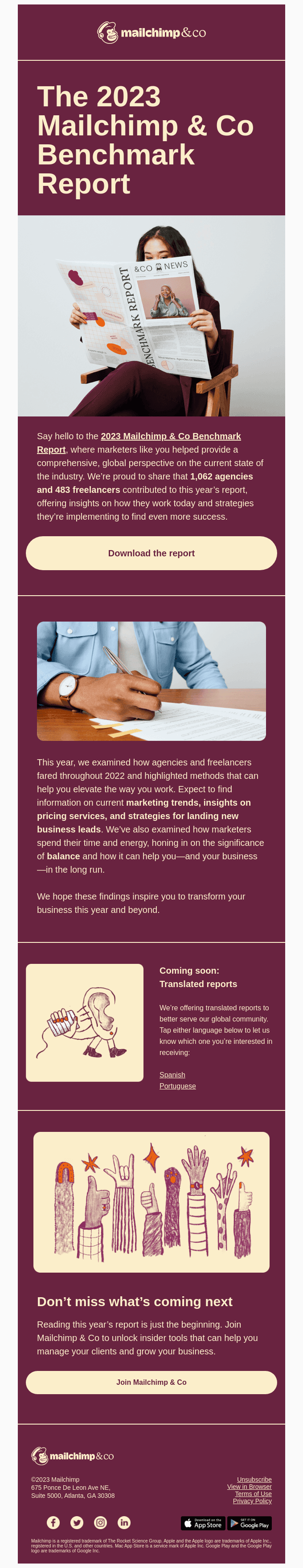 The 2023 Mailchimp & Co Benchmark Report is LIVE ๐