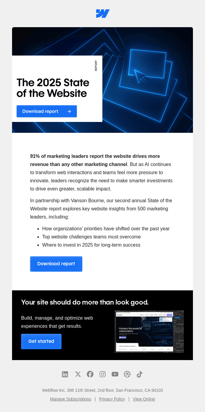 The 2025 State of the Website report for leaders