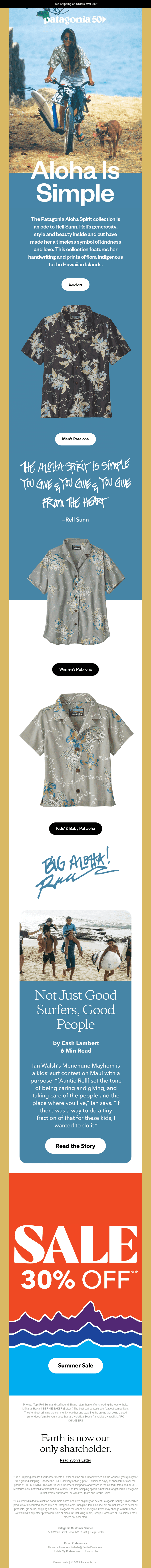 The Aloha Spirit collection honoring Rell Sunn