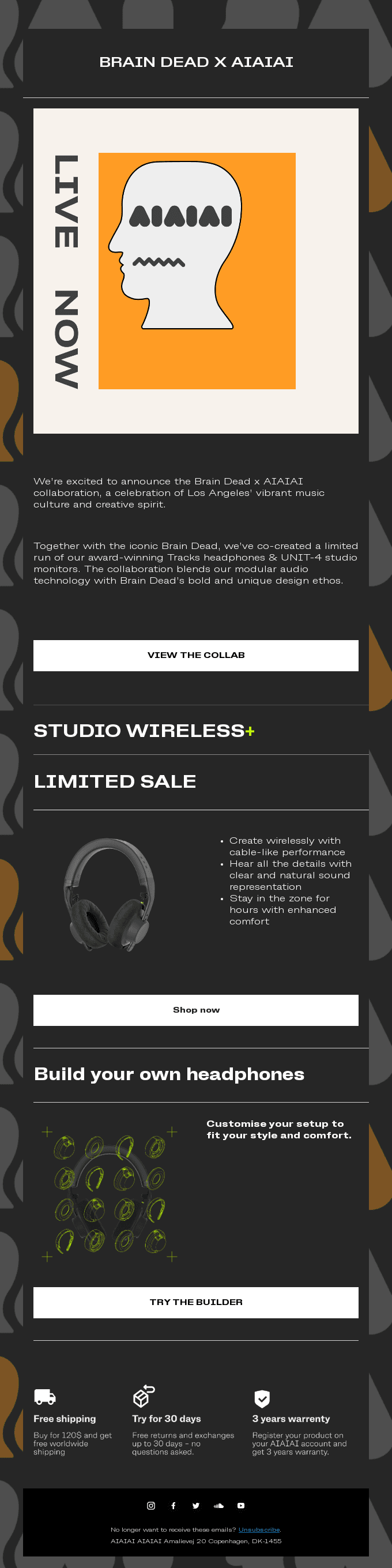 The Brain Dead x AIAIAI Collaboration Is Live 🎧