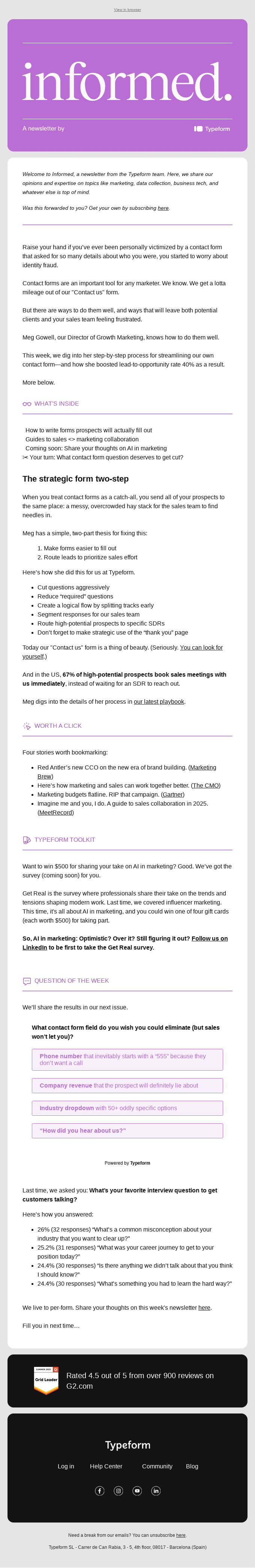 the “Contact Us” form that lands a 67% booking rate