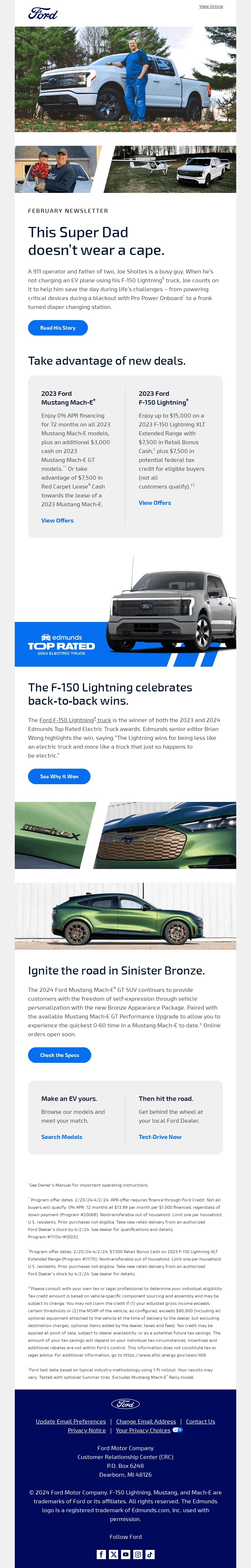The F‑150 Lightning® truck: For work, play, and parenting