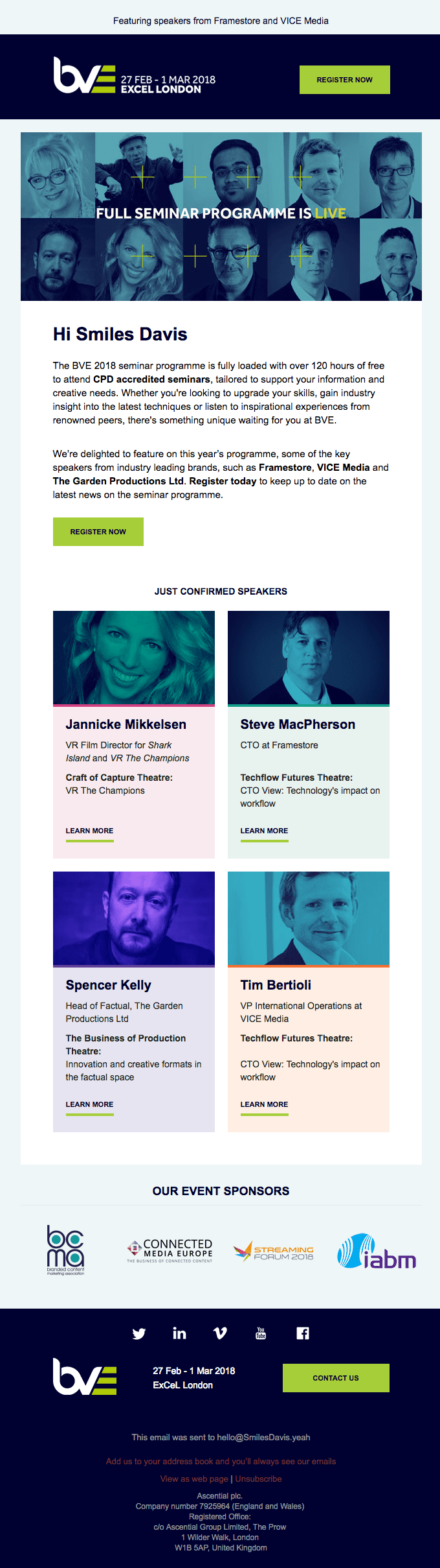 The full BVE 2018 Seminar Programme is LIVE