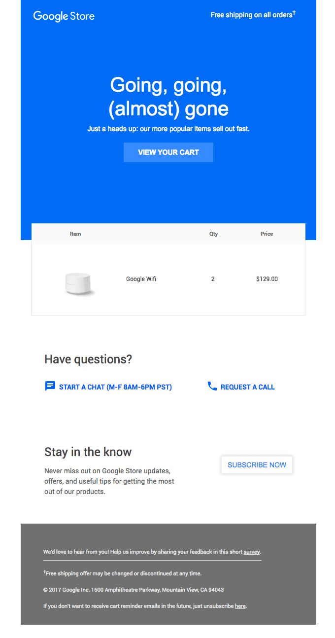 The Google Wifi in your cart is going fast