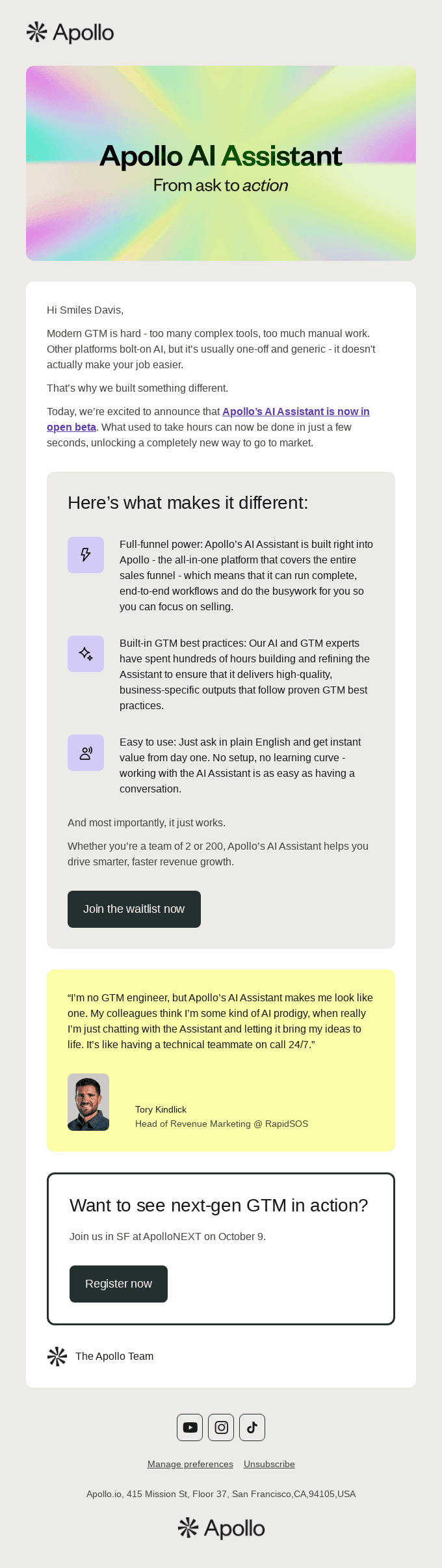 The GTM AI Assistant that actually works