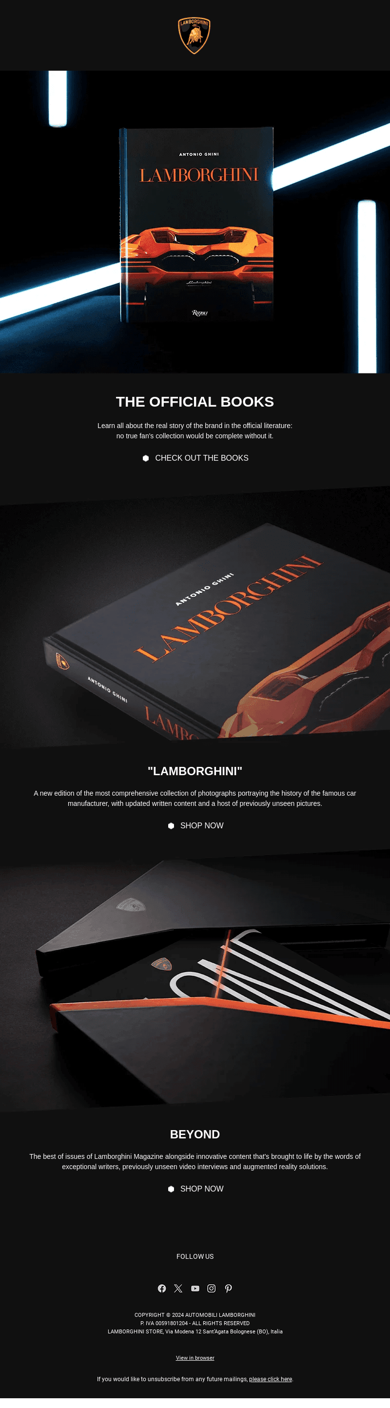 The Lamborghini story: the official literature