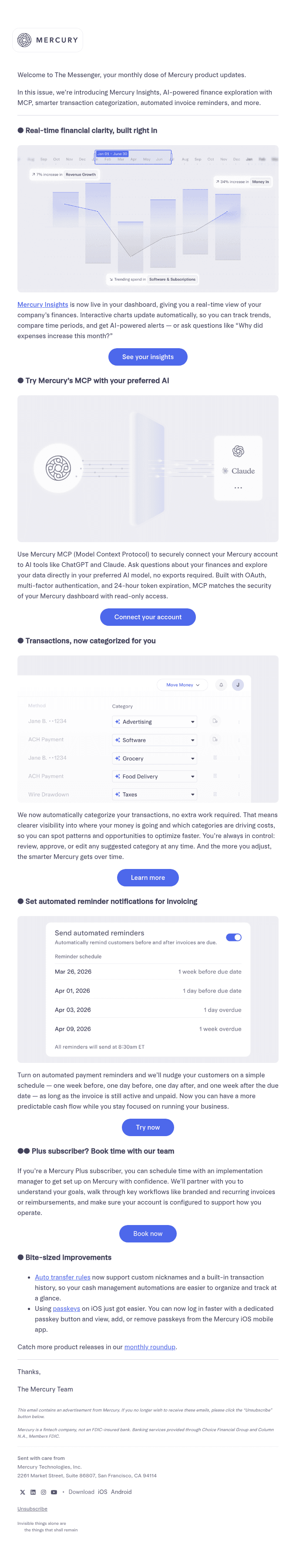 🕊The Messenger: Mercury Insights, AI tools, and smarter automations
