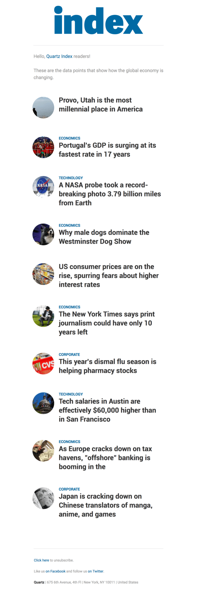 The most millennial place in America, pharma stock surge, Chinese manga copycats