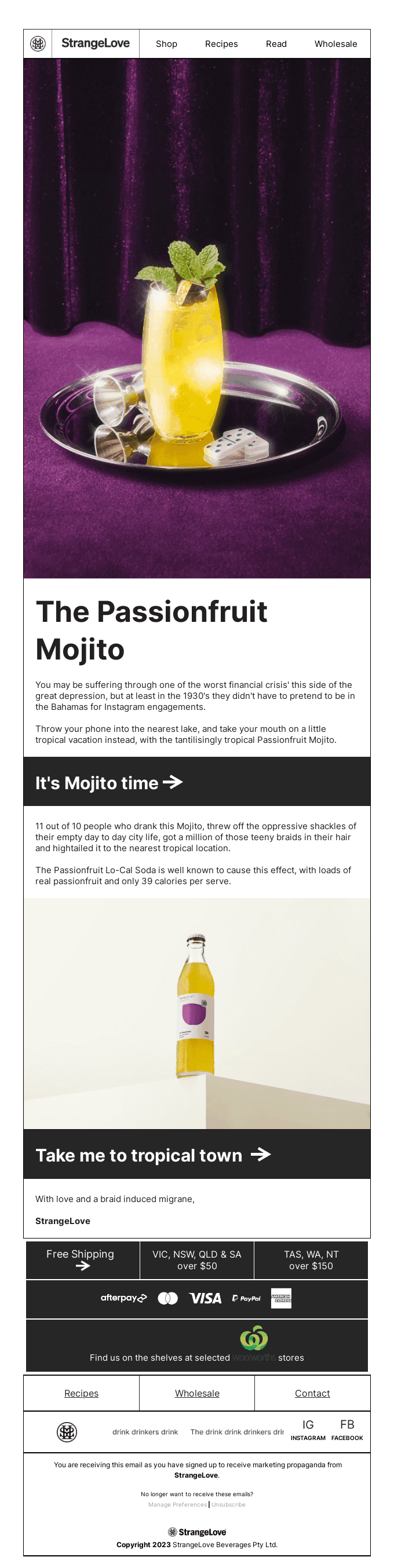 The Passionfruit Mojito called
