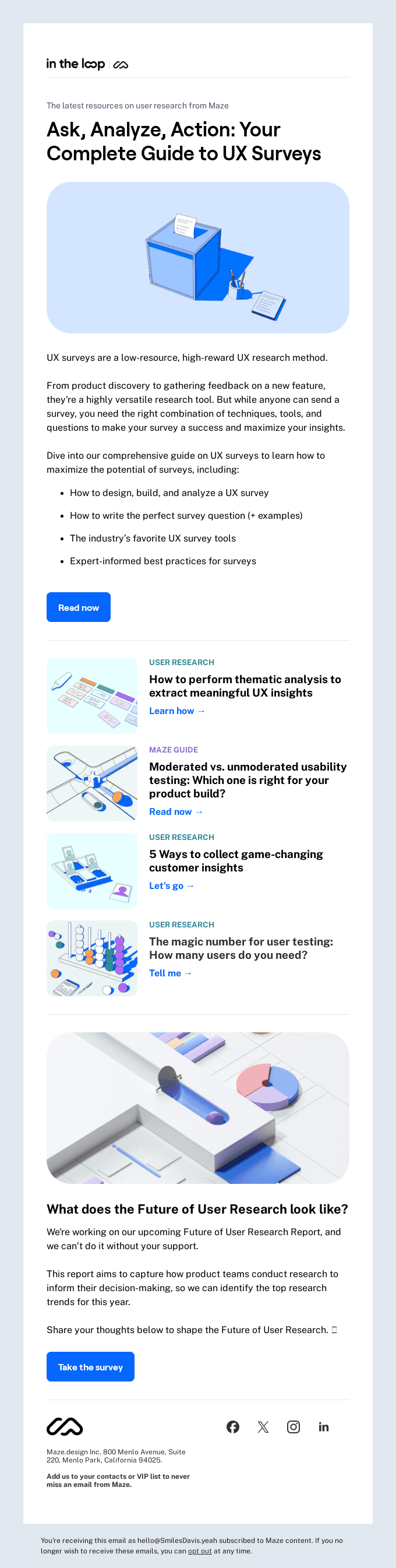 ☕️ The perfect blend: UX survey techniques, tools + questions