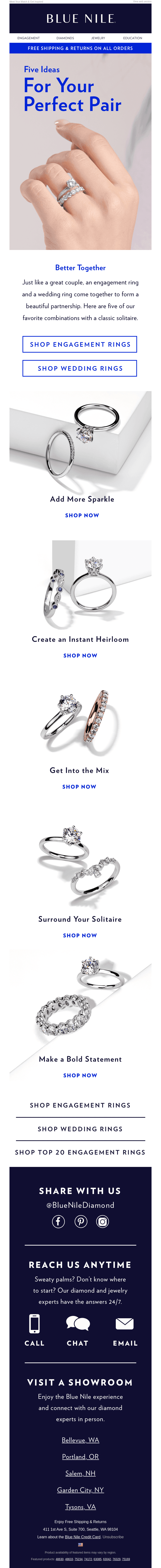 The Perfect Pair: Explore Engagement Rings & Wedding Bands To Match