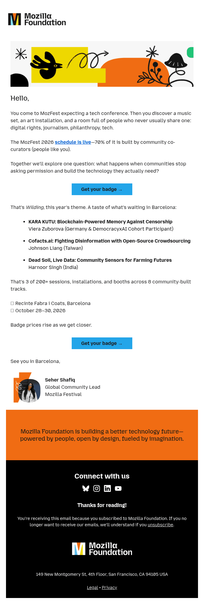 The schedule is live—your badge is waiting
