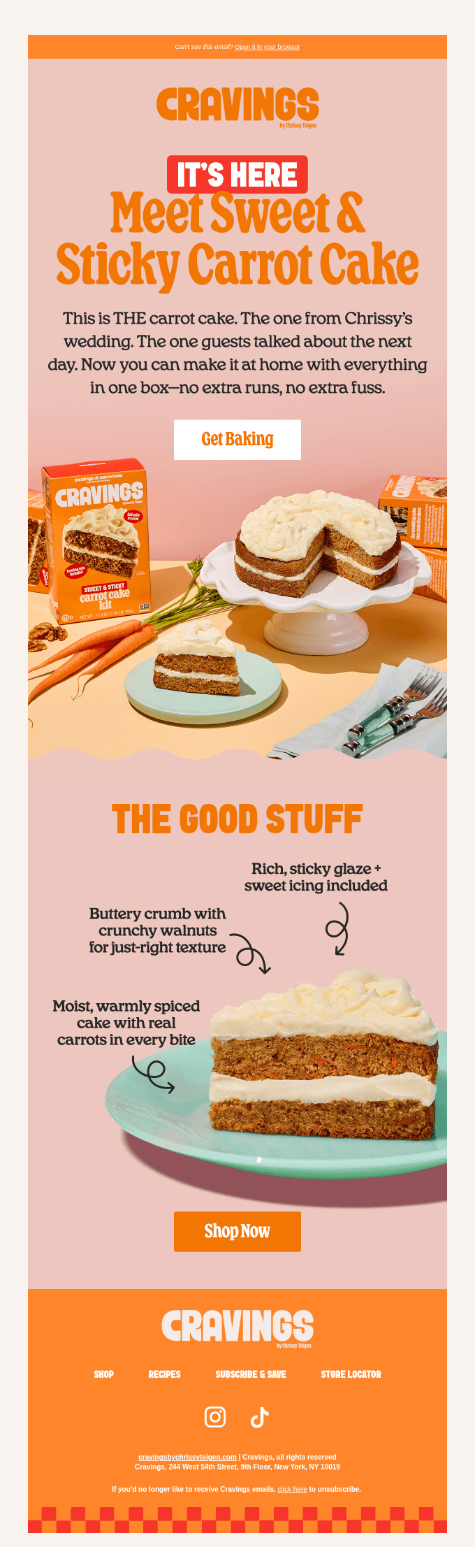 The Sweet & Sticky Carrot Cake is here.