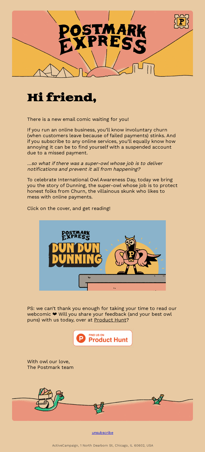 There's a new comic waiting for you 🦉🦨