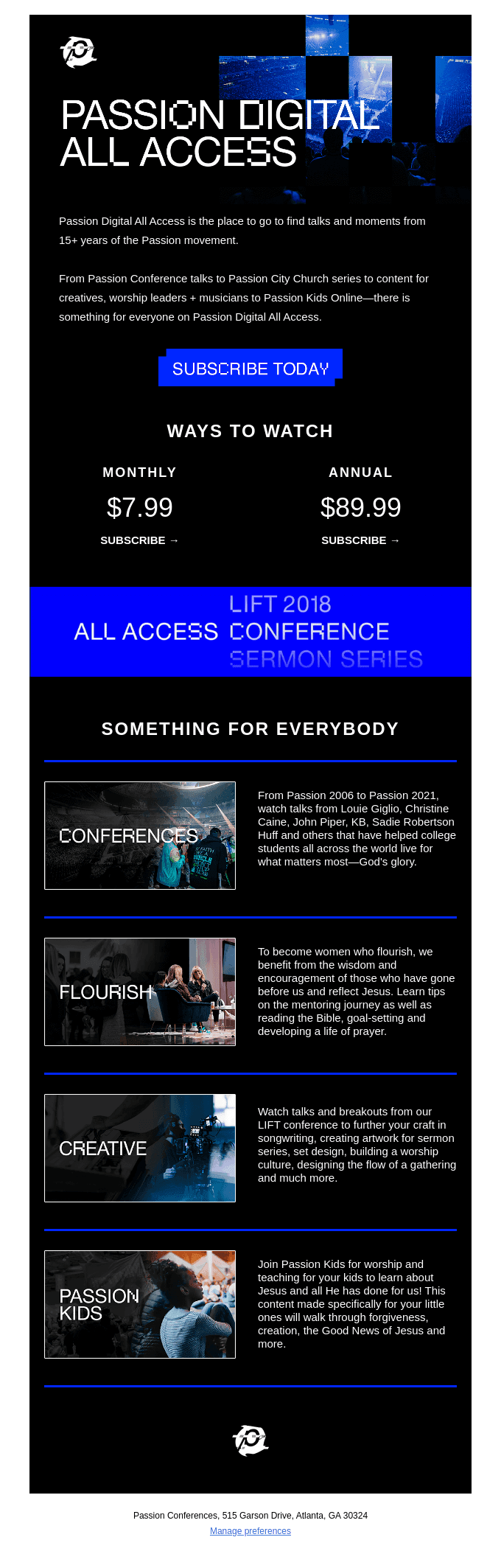 There's something for everyone on Passion Digital All Access