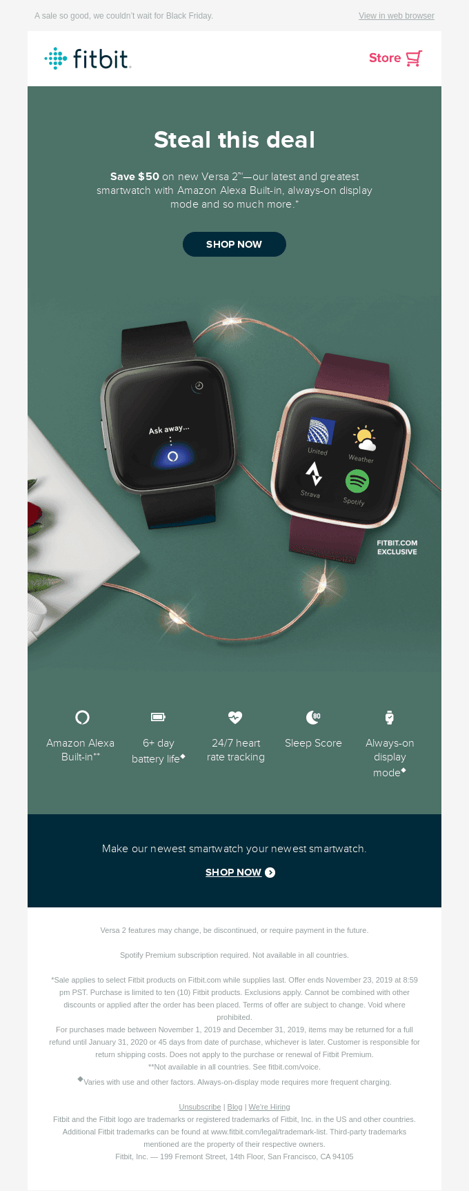 This is huge: Save $50 on Versa 2 now